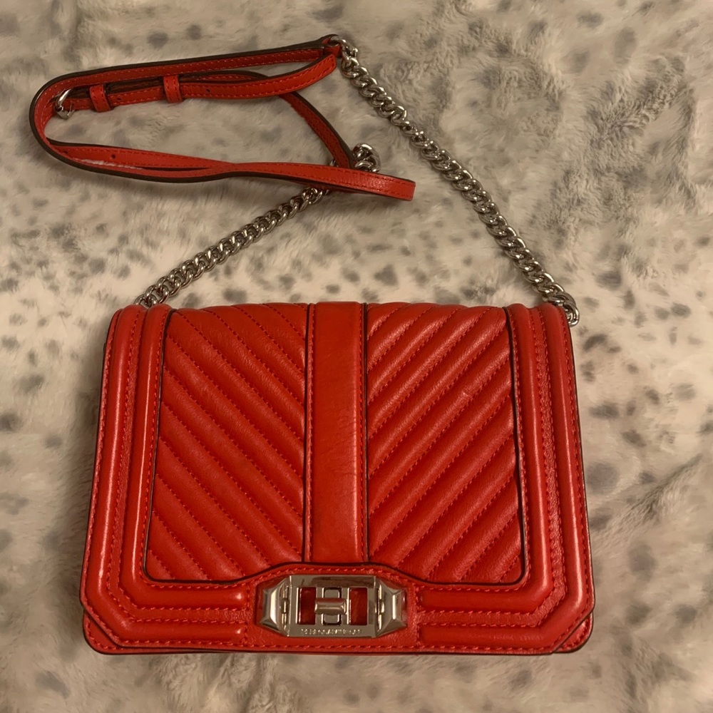 Chevron Quilted Mini Love Crossbody